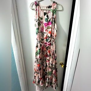 Banana Republic Floral Satin Maxi Dress Size 20